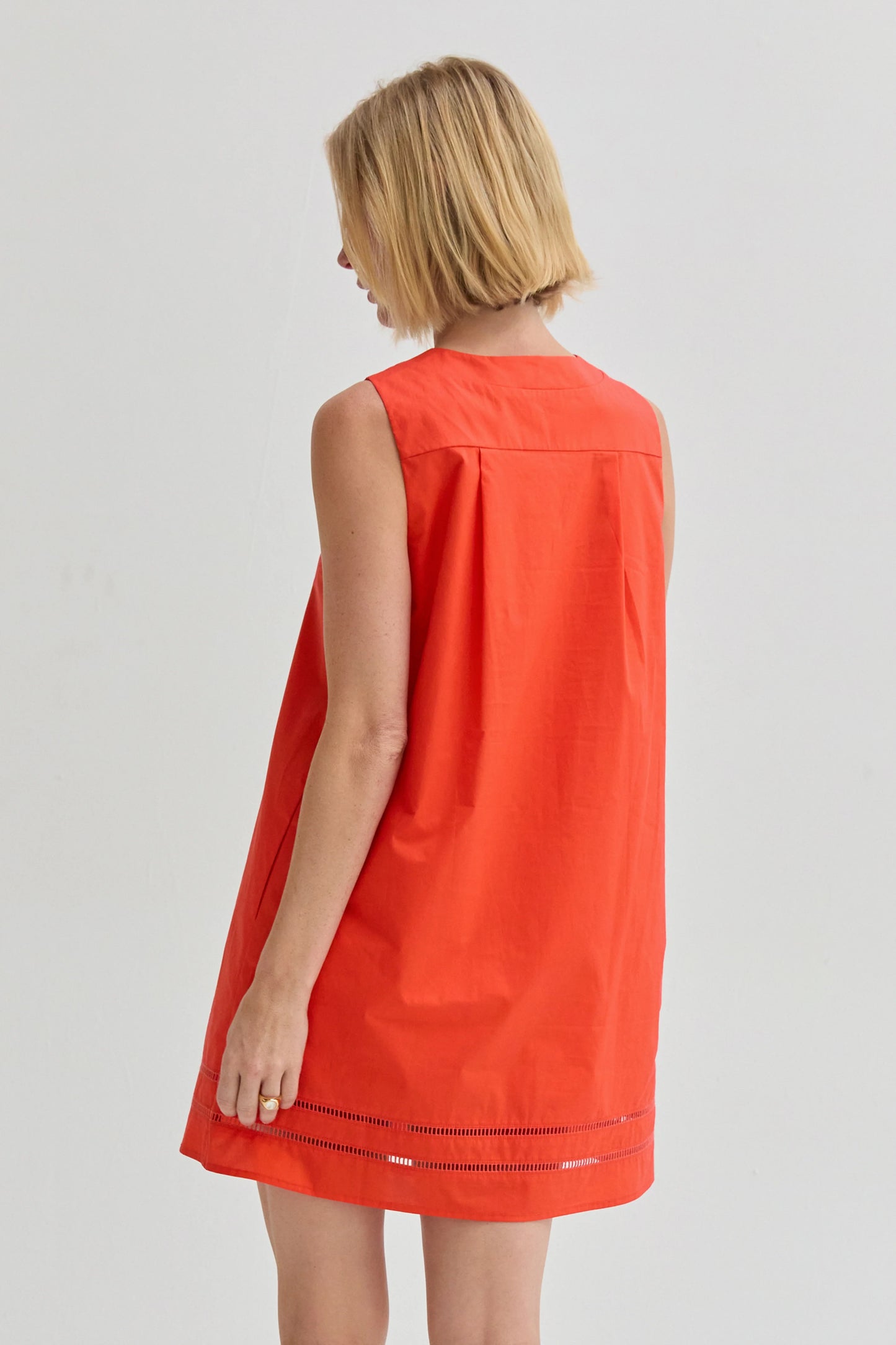 Reese Lattice Trim Mini Dress