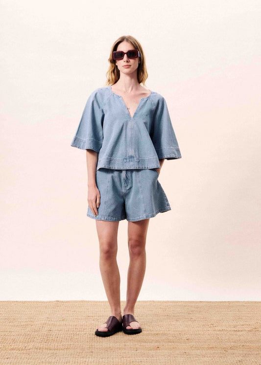Citrine Blouse in Bleu Clair