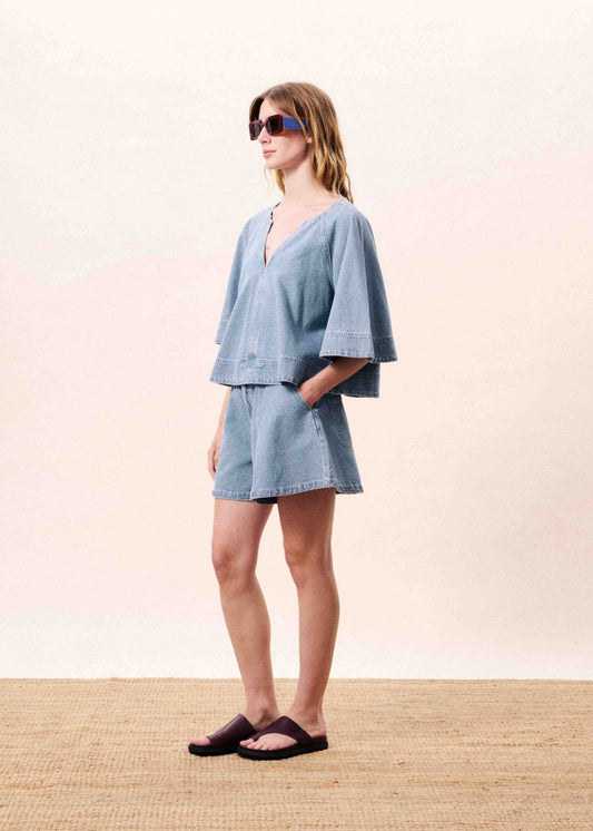 Citrine Blouse in Bleu Clair