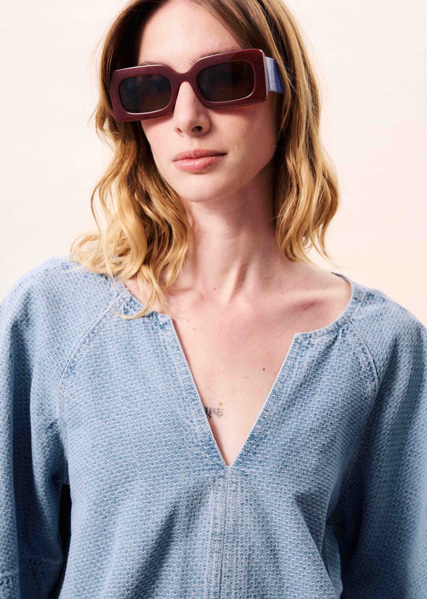 Citrine Blouse in Bleu Clair