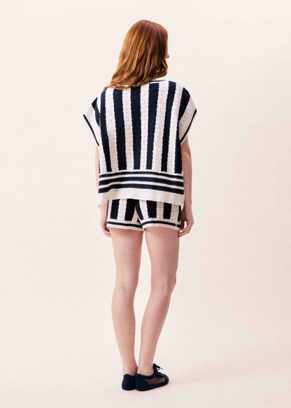 Debbie Top in Bleu Marine
