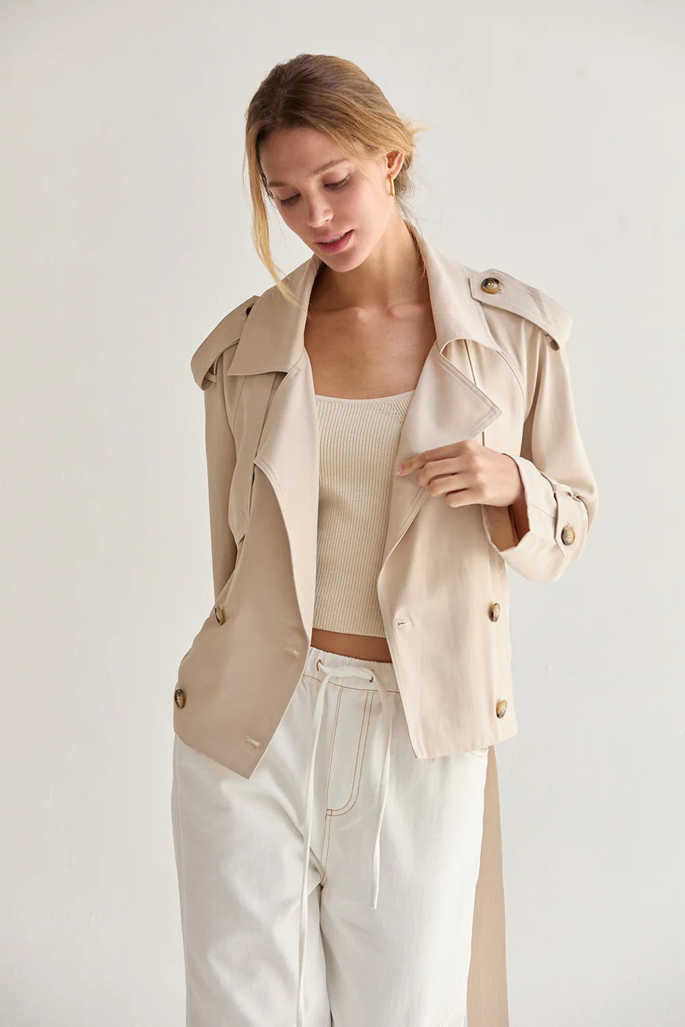 Reese Lightweight Cropped Trench