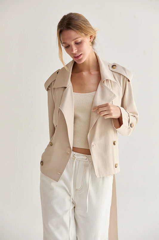 Reese Lightweight Cropped Trench