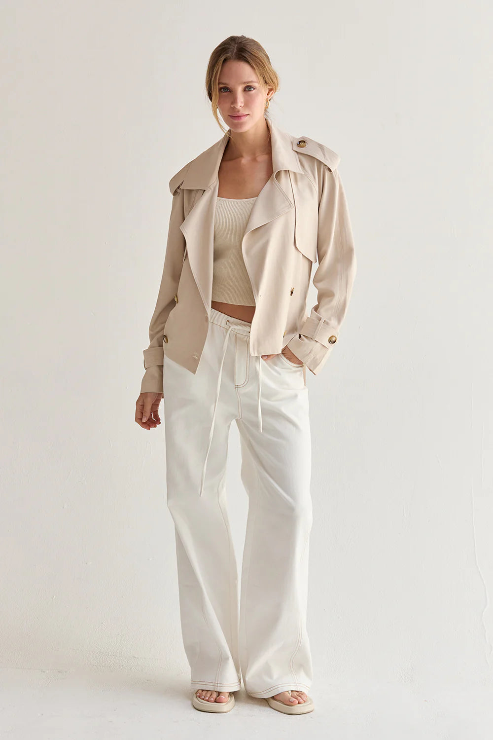 Reese Lightweight Cropped Trench