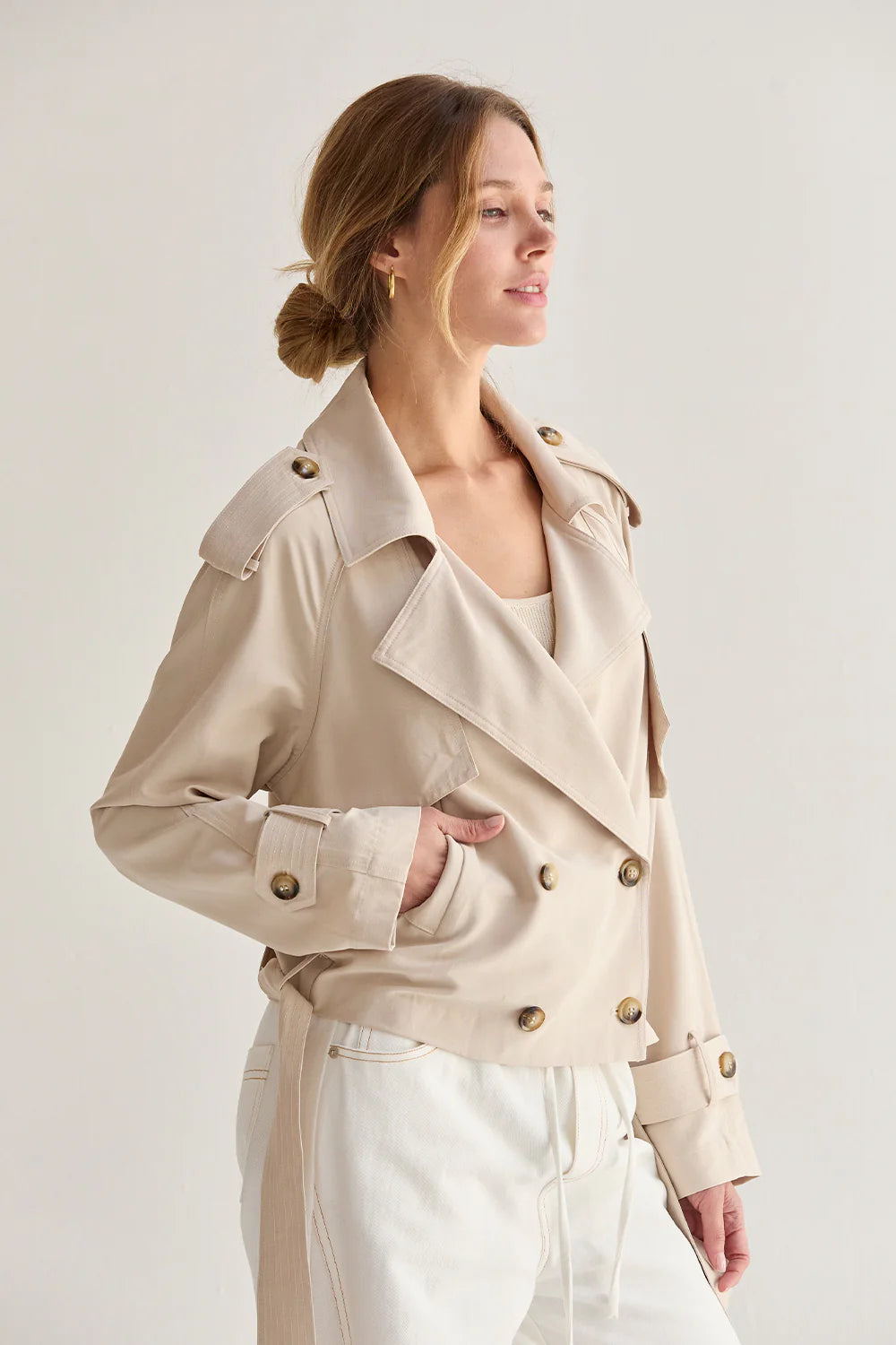 Reese Lightweight Cropped Trench