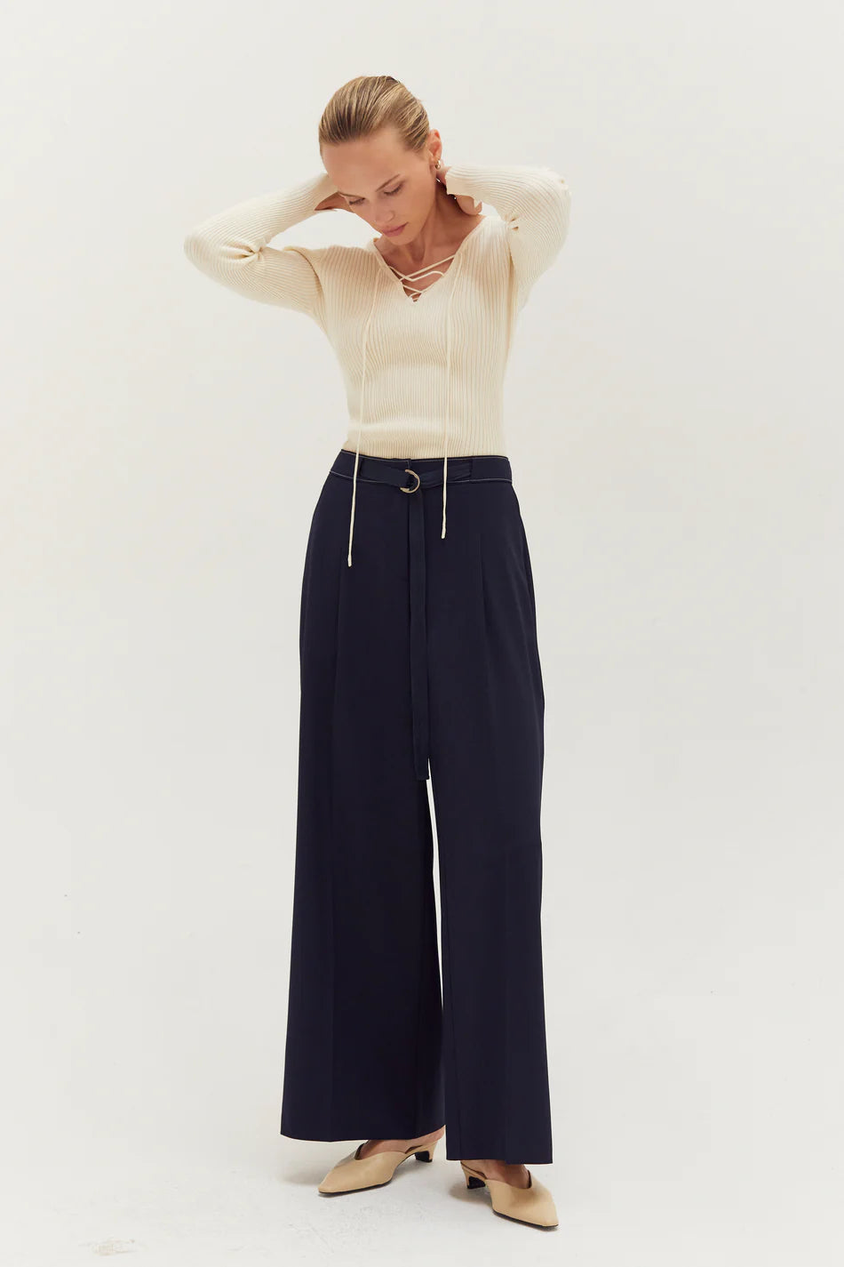 Kaia Contrast Stitch Trousers