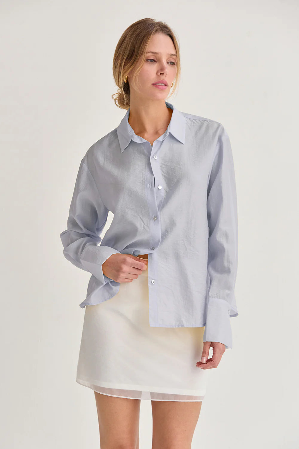 Nadia Sheer Button-Up