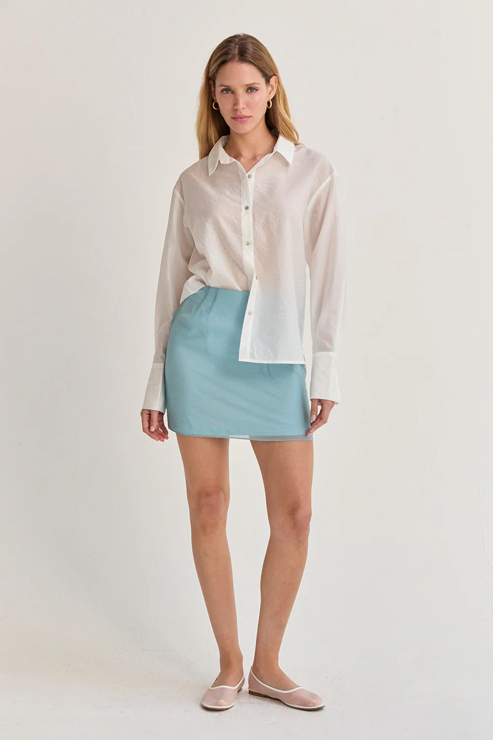 Nadia Sheer Button-Up