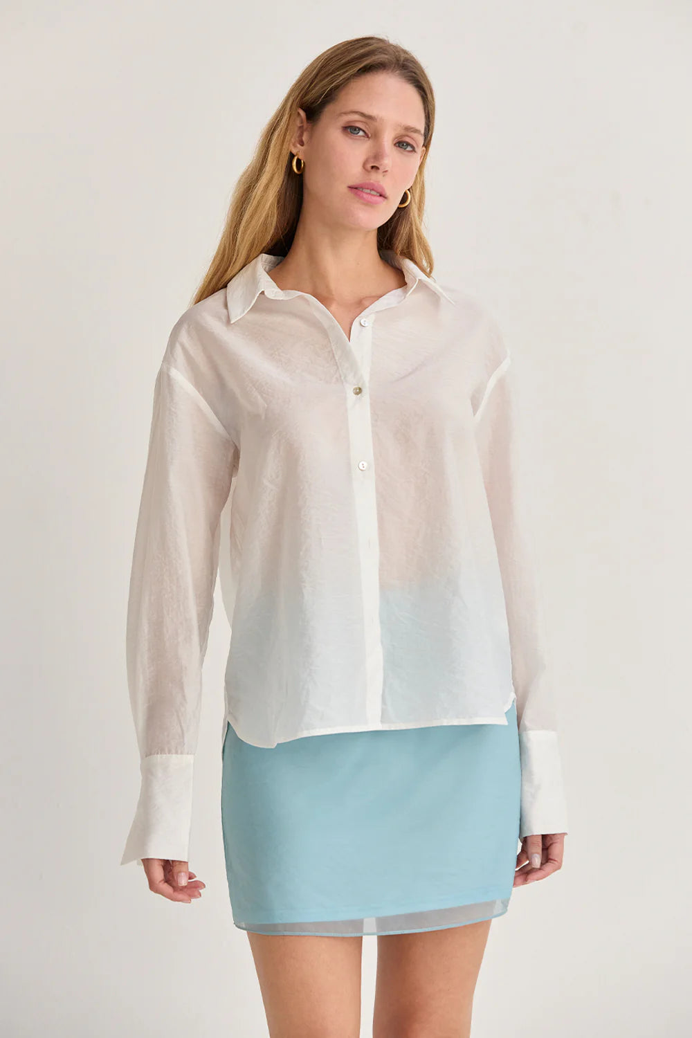 Nadia Sheer Button-Up