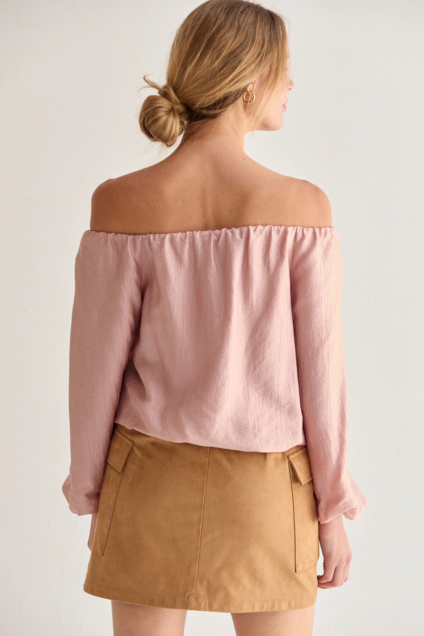 Liana Off-Shoulder Crinkle Blouse