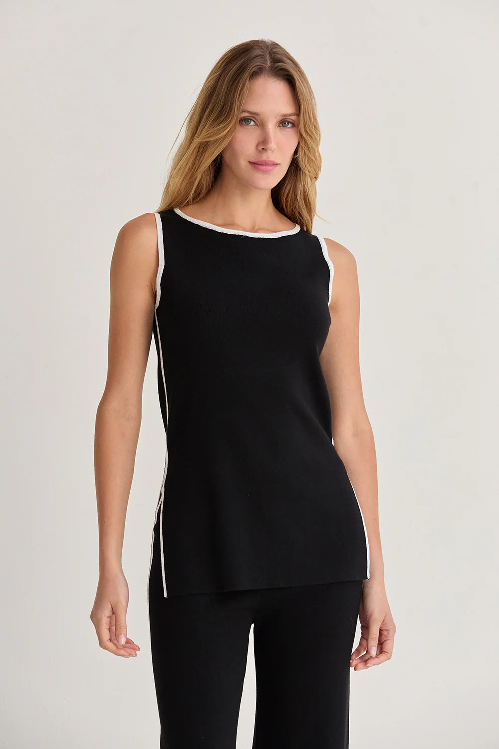 Lenny Contrast Knit Two-Piece Set