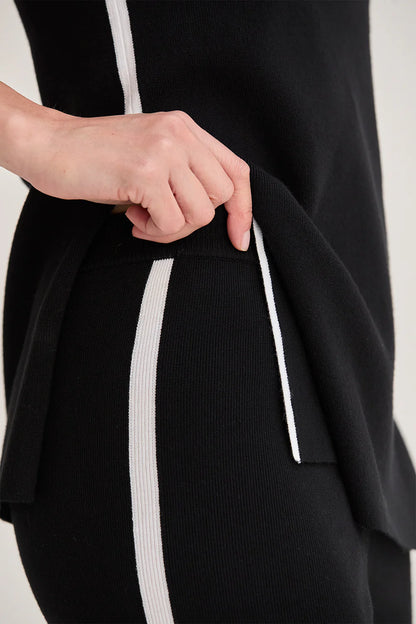 Lenny Contrast Knit Two-Piece Set