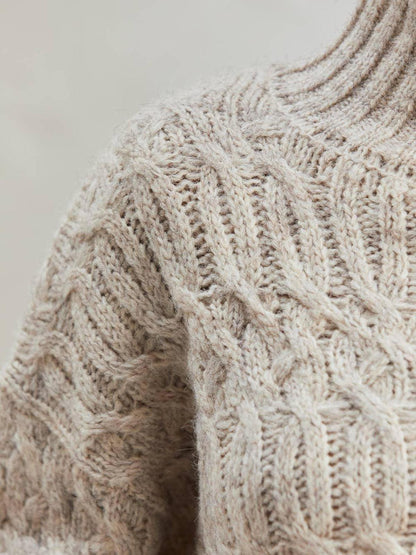 Lena Mock Neck Cropped Sweater