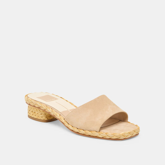 Dixi Slides in Camel Suede