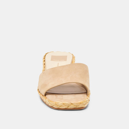 Dixi Slides in Camel Suede
