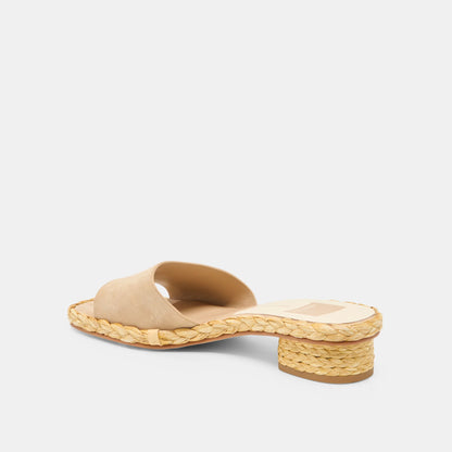 Dixi Slides in Camel Suede