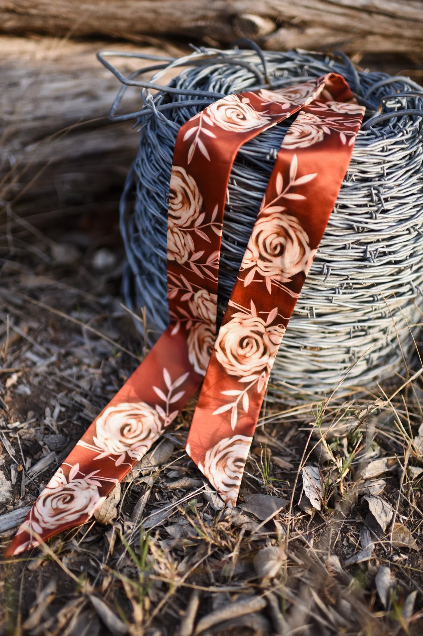 Twilly Scarf - Rustic Wild Roses