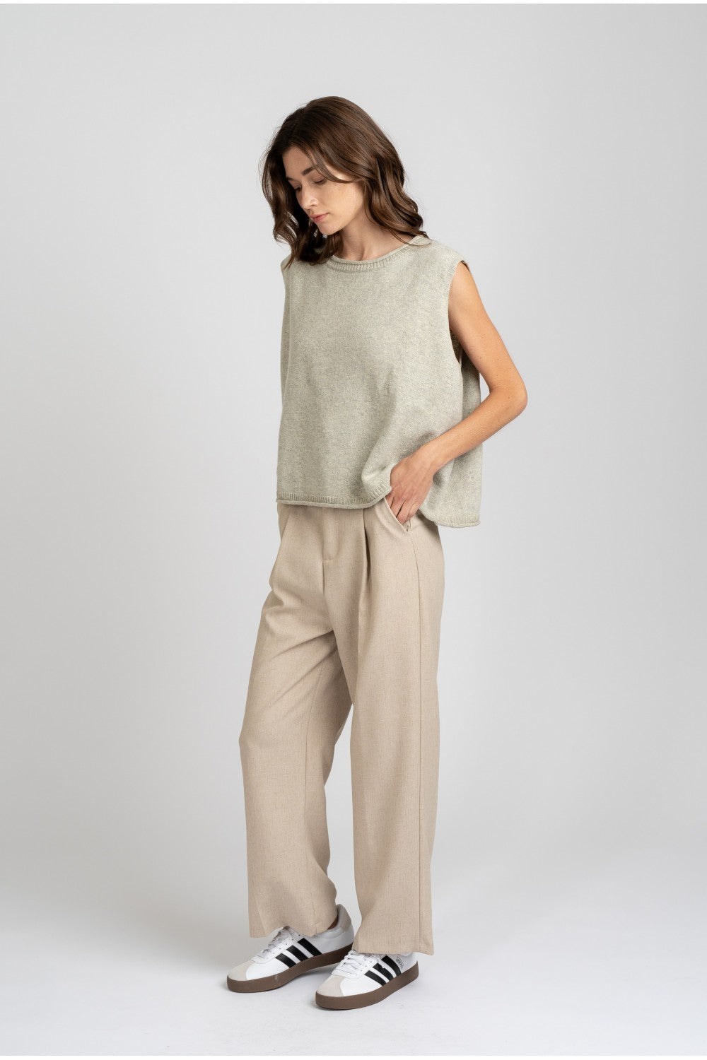 Oversize Grey Sweater Vest