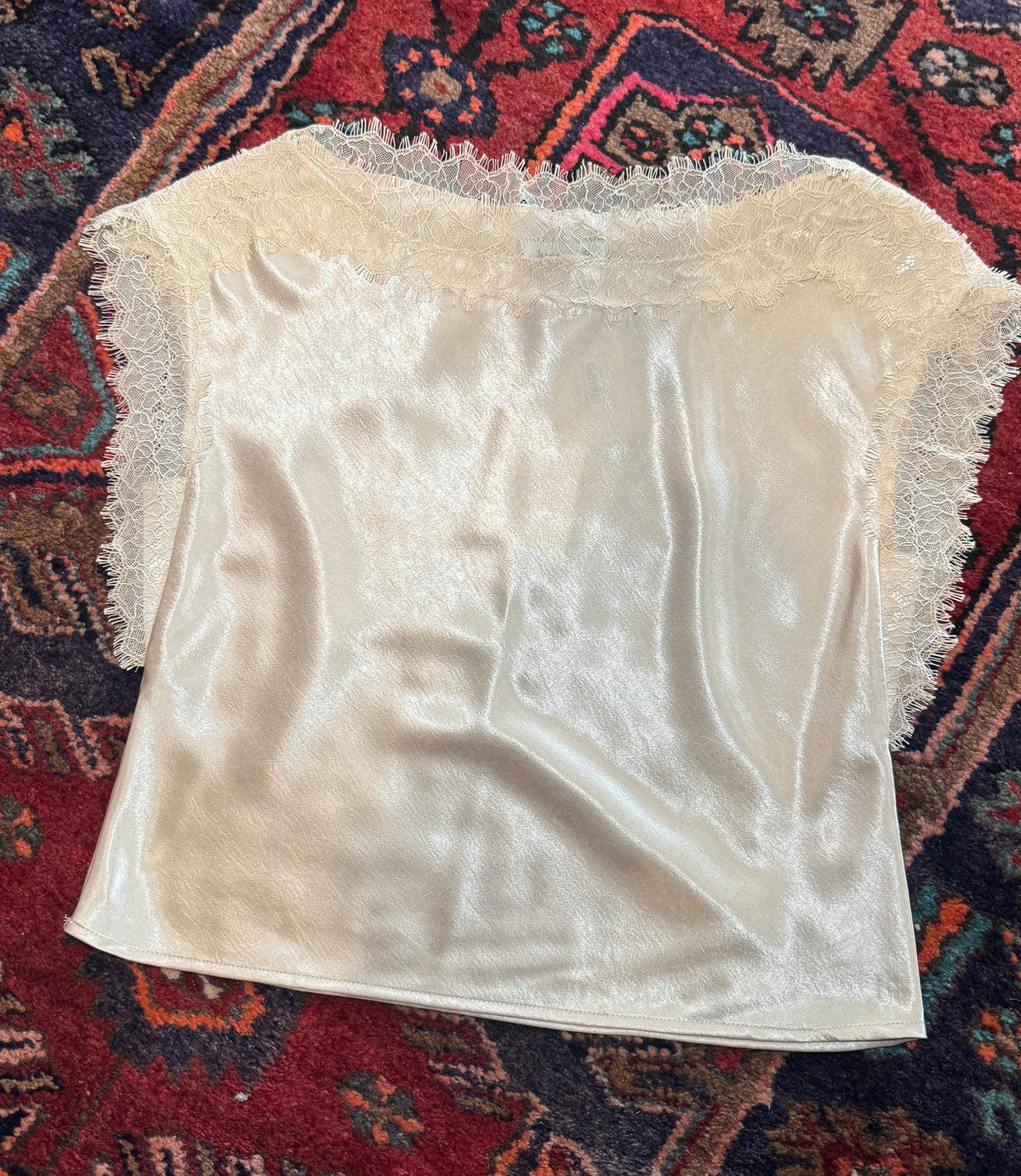 Chrisa Lace Trim Blouse