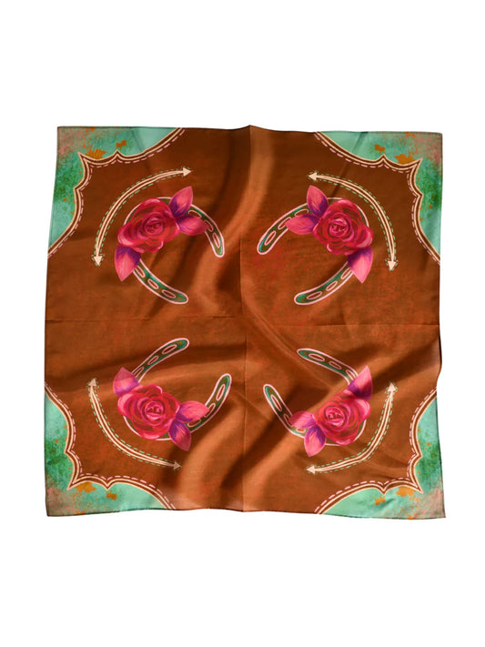Western Scarf Bandana - Rodeo Rose