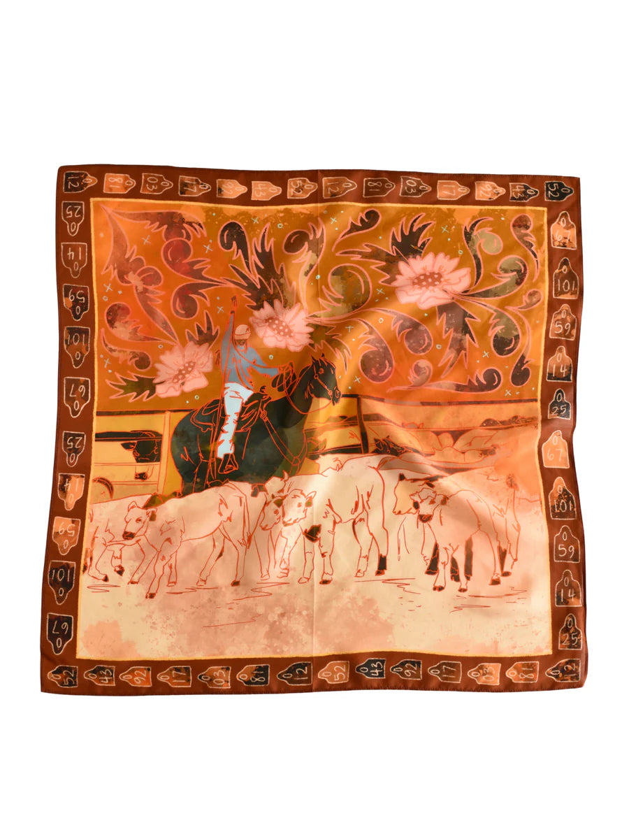 Western Scarf Bandana - Round Up Cowgirl