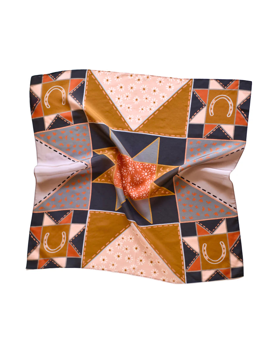 Western Scarf Bandana - Frontier Patchwork