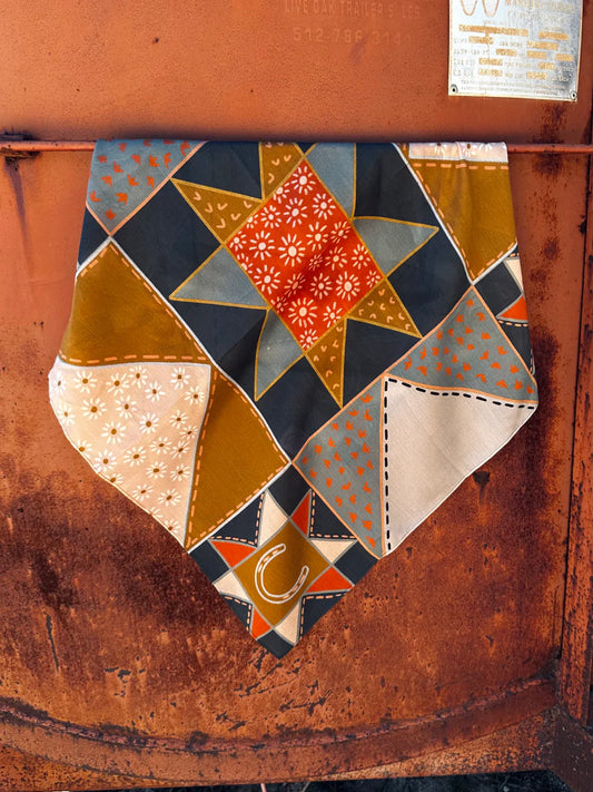 Western Scarf Bandana - Frontier Patchwork