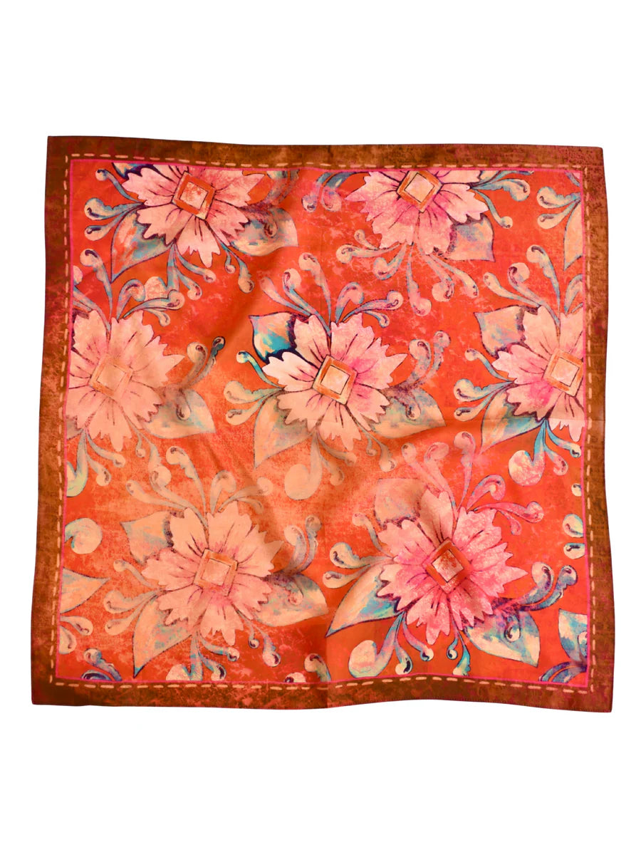 Western Scarf Bandana - Rust Rodeo