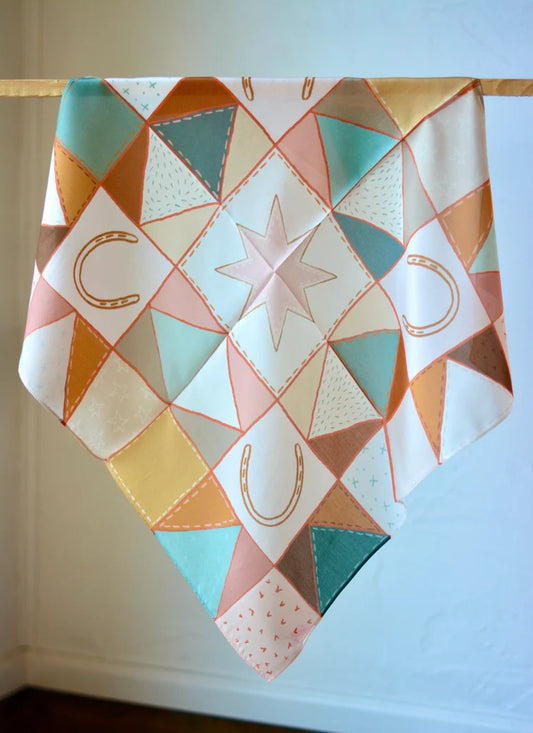 Western Scarf Bandana - Horseshoe Patchwork