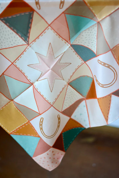 Western Scarf Bandana - Horseshoe Patchwork