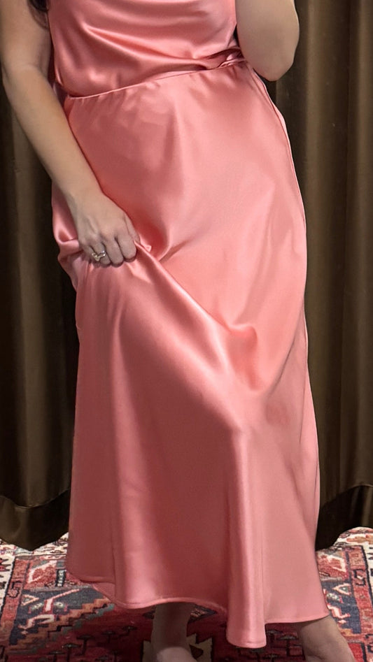 Fitz Midi Skirt in Coral