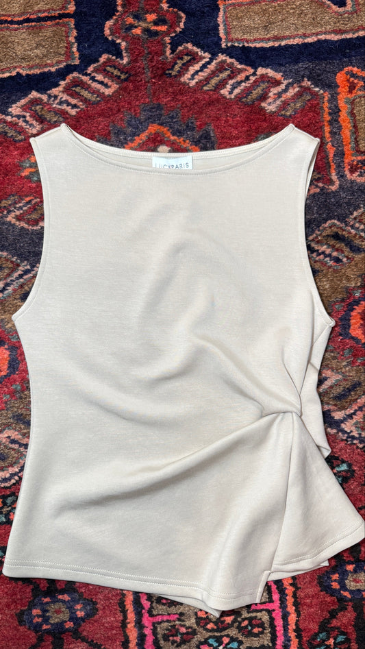 Jayleen Knot Top in Beige