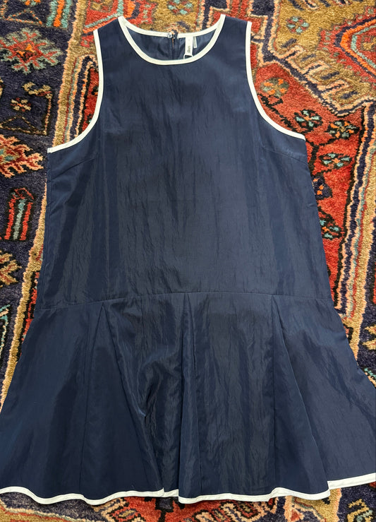 Tory Drop Waist Dress in Navy