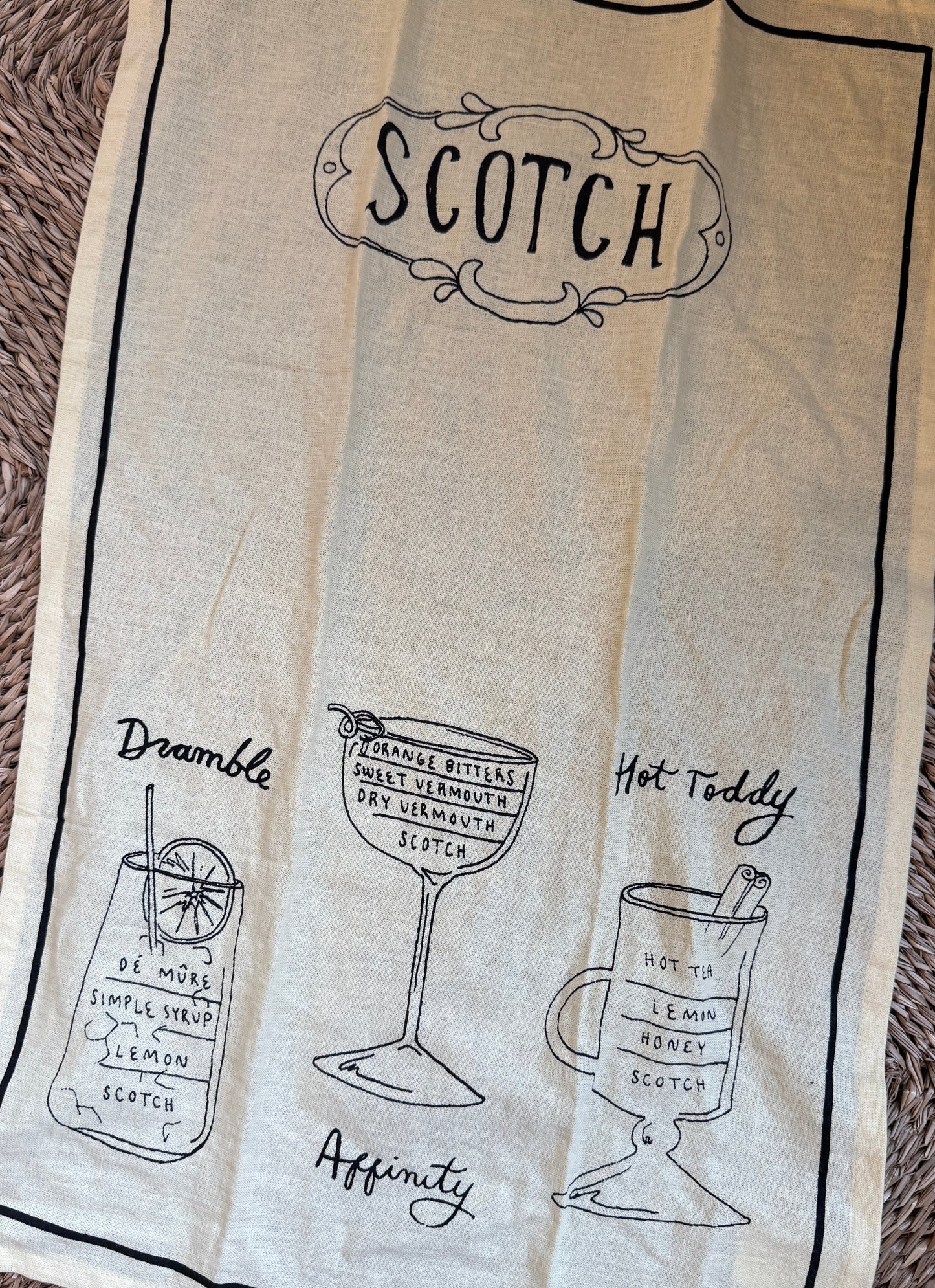 Cocktail Tea Towel - Scotch