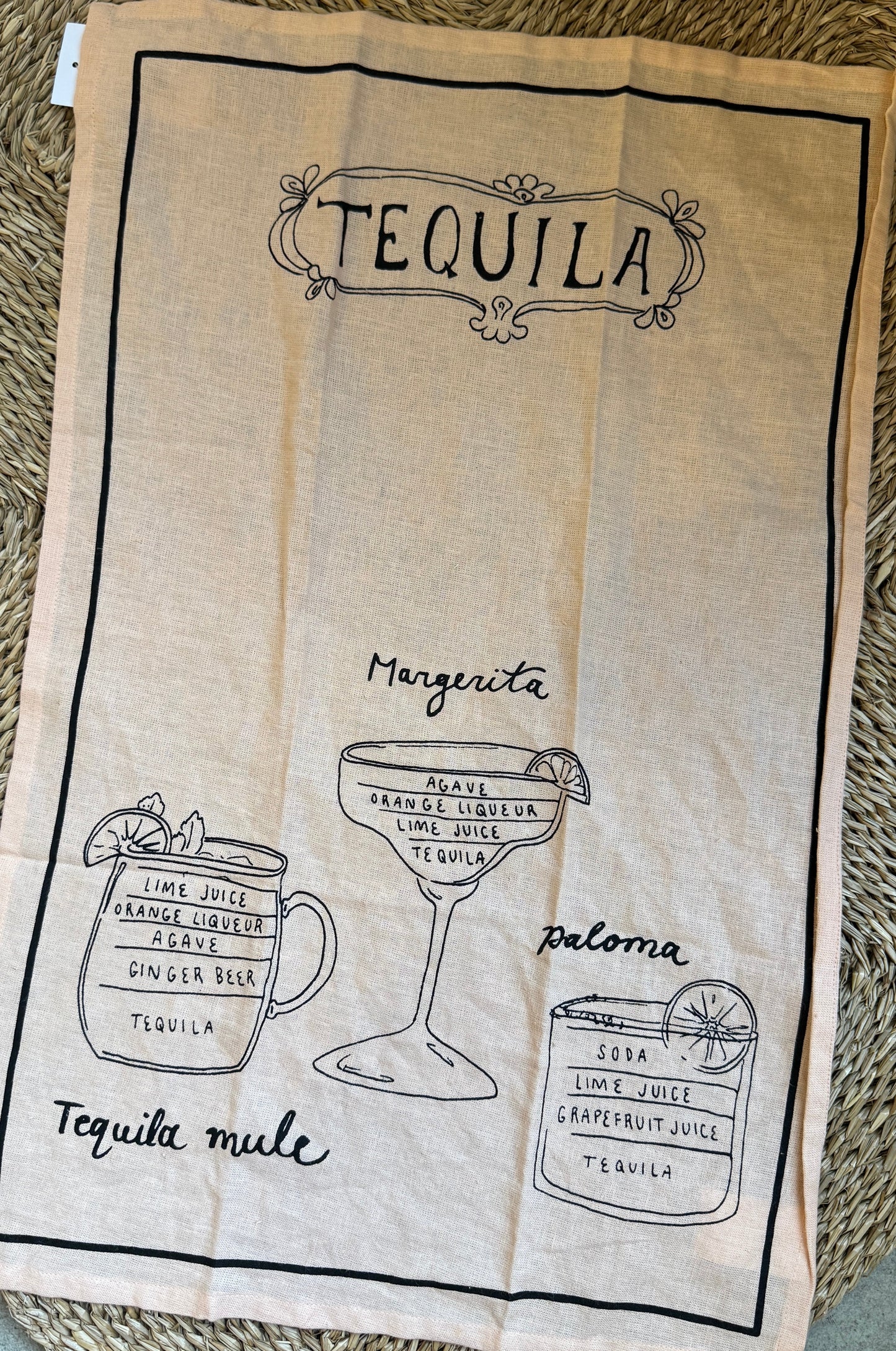 Cocktail Tea Towel - Tequila