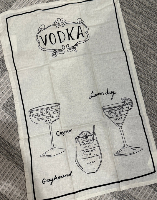 Cocktail Tea Towel - Vodka