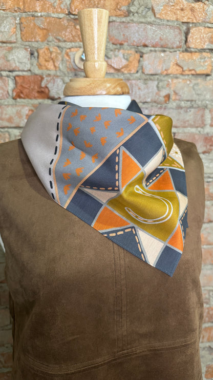 Western Scarf Bandana - Frontier Patchwork
