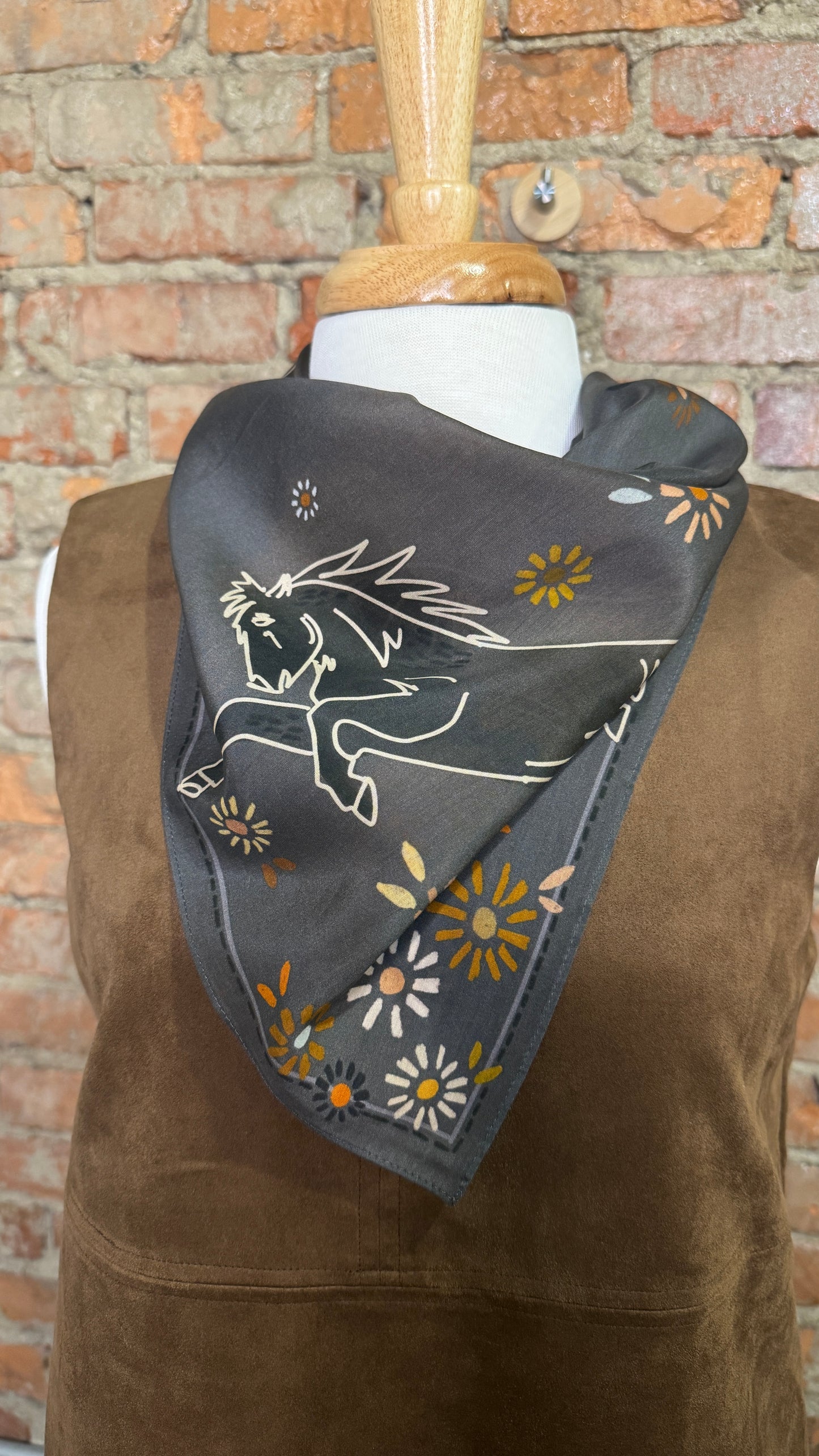 Western Scarf Bandana - Bucking Mustang