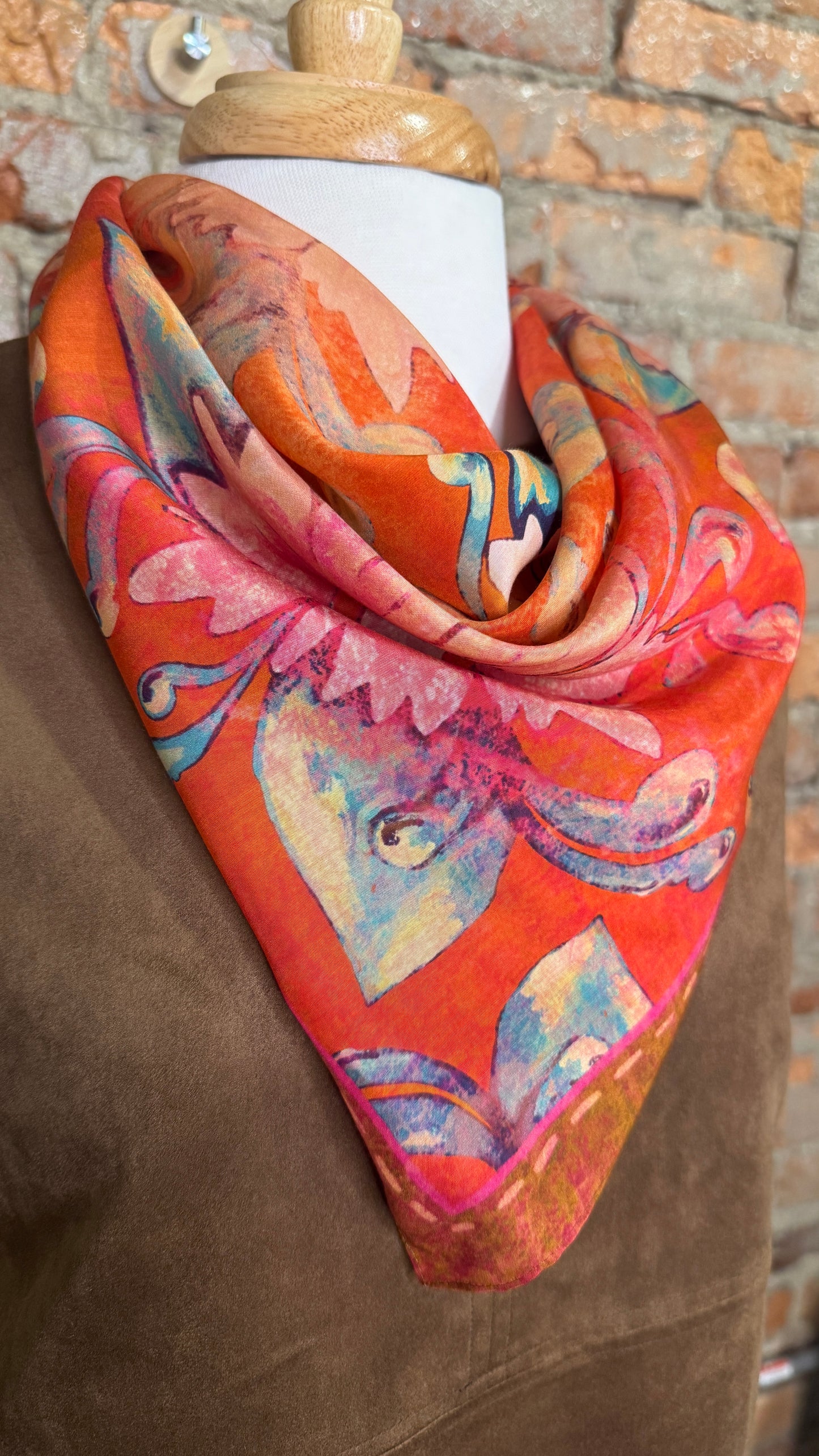 Western Scarf Bandana - Rust Rodeo