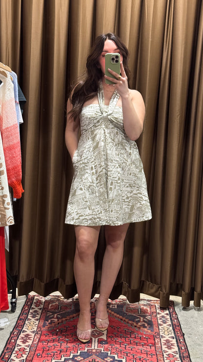 Verdant Bellezza Halter Dress