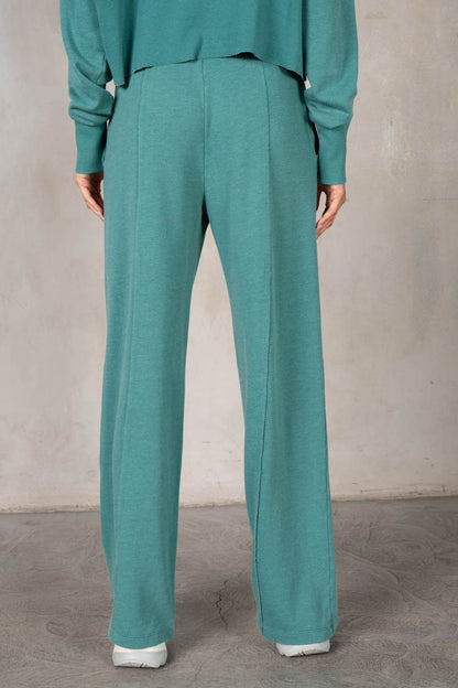 Raw Edge Terry Sweatpants in Teal