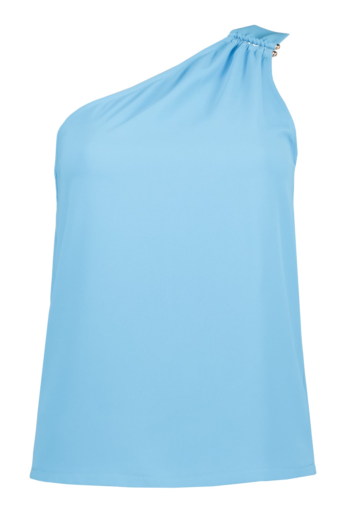 Mallorca One Shoulder Top in Capri Blue