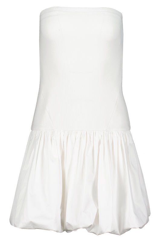 Saylor Bubble Mini Dress in Shell White