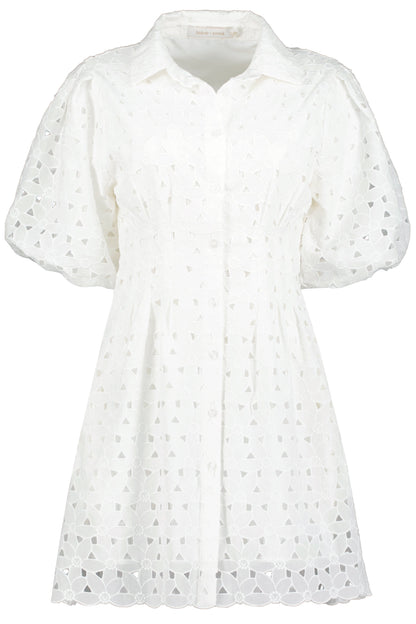 Jacqueline Bubble Sleeve Eyelet Dress