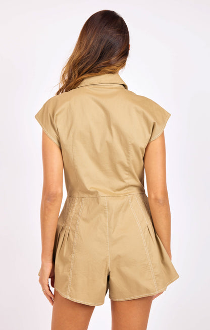 Seedling Contrast Stitch Romper