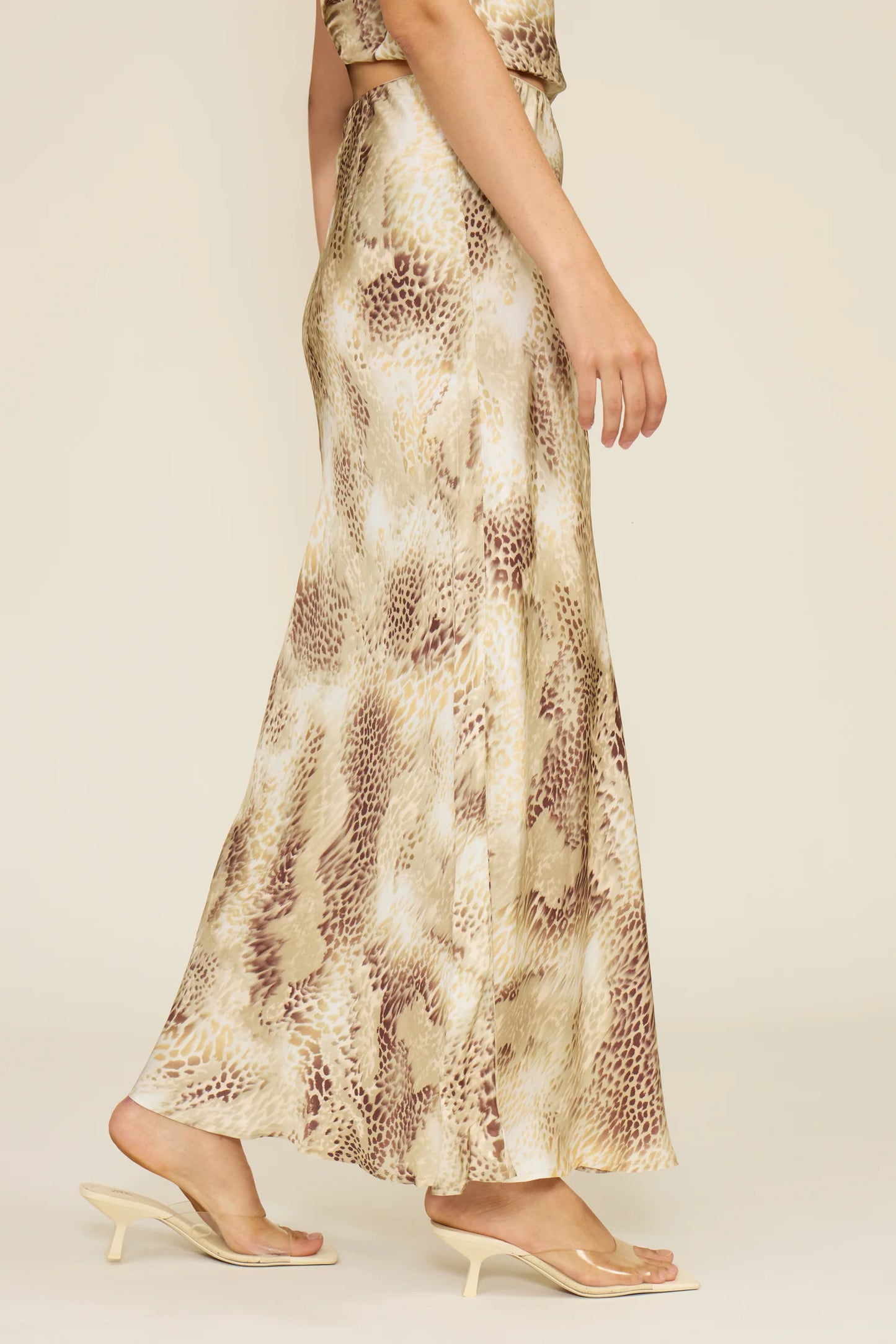 Artie Snakeskin Print Maxi Skirt