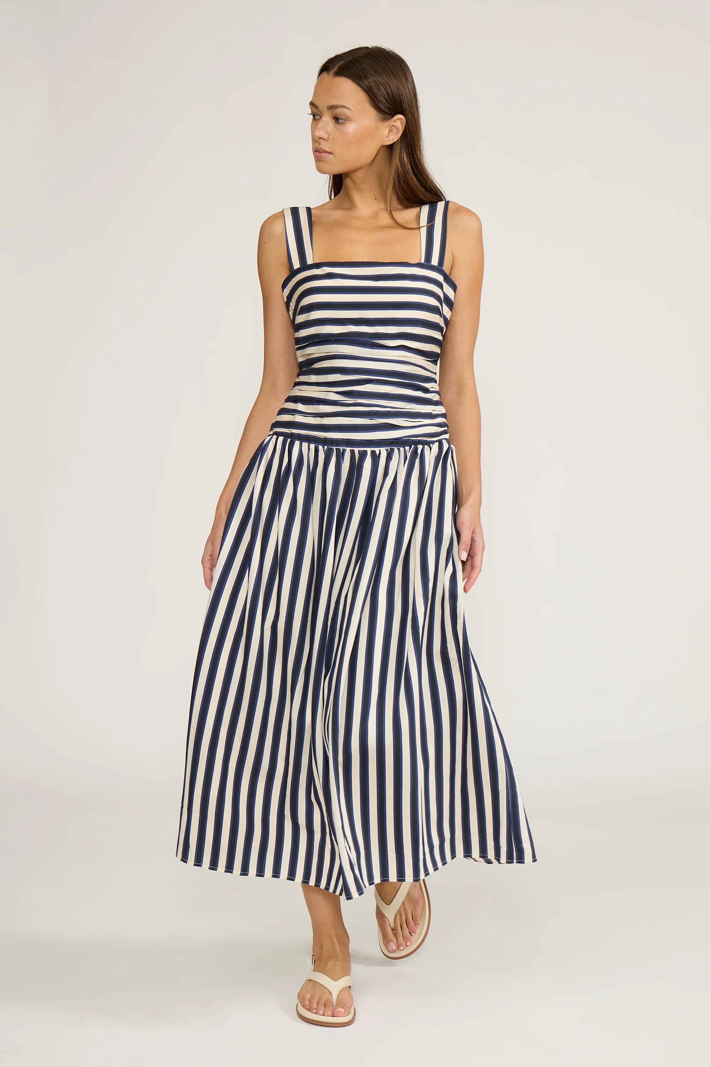Georgie Navy Stripe Dress – American Reverie