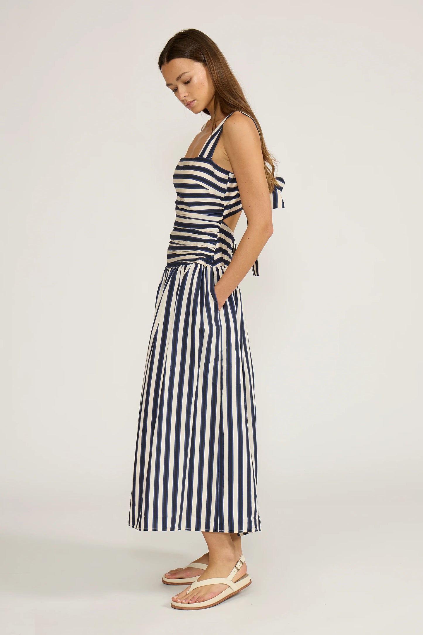 Georgie Navy Stripe Dress