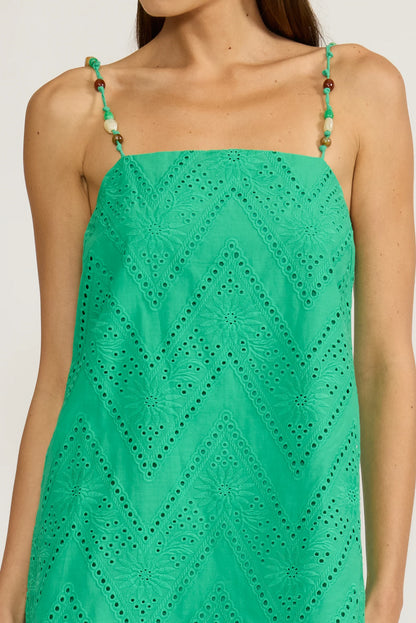 Inez Mini Dress in Green