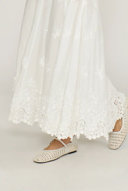 Jolene Eyelet Skirt in White